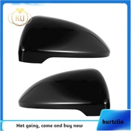 [kurtclio.sg]2 Pieces For Golf 7 Mk7 7.5 Gtd R for Touran L E-Golf Side Wing Mirror Cover Caps Bright Black Rearview Mirror Case Cover 2013-2017