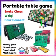 buy 1 free 1 portable table game travel board game four connect snake chess weiqi chess snake & ladd