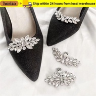 HORIZO Charm Buckle with Shiny Crystal Rhinestones - Women's Shoe Accessory