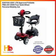 EASYGO X20C LTA Approved Foldable PMA 24V 250W Four Solid Wheel Personal Mobility Aid