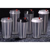 แก้ว [500ใบ] พร้อมฝา]**PPแข็ง**แก้วสลิม แก้วใช้แล้วทิ้ง แก้วพลาสติก แก้วPP แก้วamazon แก้วแข็ง (ยกลั