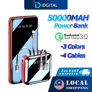 Powerbank50000 mah 4 Cables mini Powerbank Fast Charging powerbank 20000mah Portable Dual USB Digita
