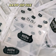 A4 PP Zip file / document storage / cute can design file