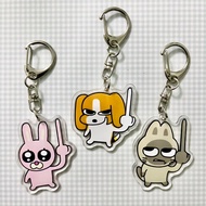 (Self-Cup Shop Photo) Cat Lipu / Beagle Duodong / Rabbit Xiuzhen Keychain Funny Middle Finger Group 