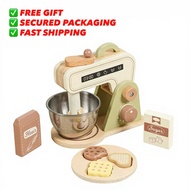 Wooden Stand Mixer Toy Set for Kids | Pretend Play Kitchen Baking Toy | Montessori Baking Mixer Toy