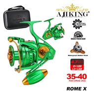 Max Drag 35kg-40kg Ajiking Rome X Heavy Duty Spinning Fishing Reel Big Game Saltwater With Reel Box