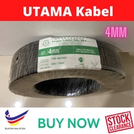 UTAMA CABLE 4MM PVC INSULATED CABLE, SIRIM APPROVED, 100% PURE COPPER