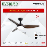 [Installation Available] ALPHA VC3 52" DC Ceiling Fan (with 25W Tri-Color Light and Remote)