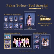 Twice Package - Feel Special B Version Polaroid Photocard with signed autograph signature