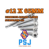 Roofing 12 x 65 MM Stainless 410 Roofing/ 12 x 2.1 Stainless Steel 410