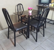 Dining Set Glass Table (4 seaters)