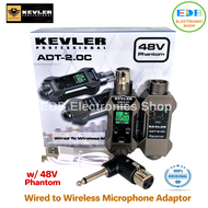 New 2022 Kevler ADT-2.0C Wired to Wireless Microphone Adaptor UHF w/ Adaptor Direct to amplifier w/ 48V Phantom ADT2.0 adt2.0 ADT 2.0