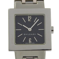 寶格麗BVLGARI Quadlard 系列腕錶 SQ22SS 不鏽鋼黑色石英模擬顯示黑色錶盤女士腕錶 [二手]