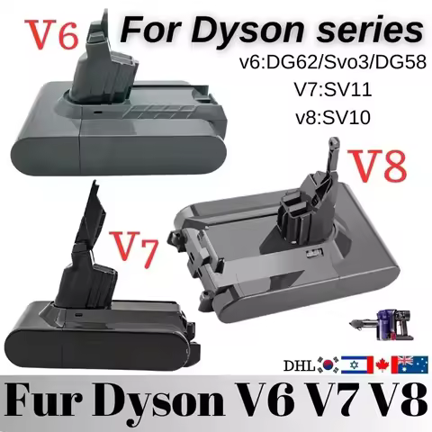 for Dyson V6 V7 V8 Series SV07 SV09 SV10 DC58 Absolute Fluffy Animal Pro Bateria Vacuum Cleaner Rech
