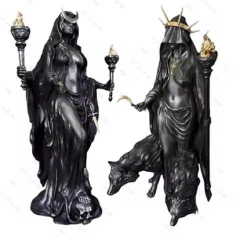Hekate Niktipolos Sculpture Wear Resist The Witch of Night Statue Hecate Resin Sculpture Greek Godde