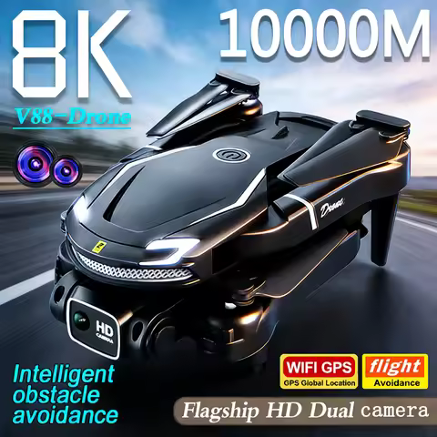 New V88 Drone 8K Professional Aerial Dual-Camera Omnidirectional Obstacle Avoidance Drone GPS Foldin