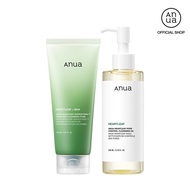 [Anua Official] 100M Viral Double Cleanser Duo | Pore Cleansing Oil & Gentle Exfoliating Cleanser | 