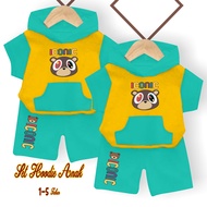 setelan hoodie anak lucu laki laki perempuan terbaru set baju usia 1-5 tahun