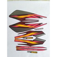 MERAH Striping sticker HONDA gl max 97 black red