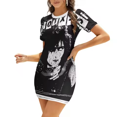Best seller artwork - logo Short-Sleeved Dress Clothing female Bridesmaid dress woman wedding dresse