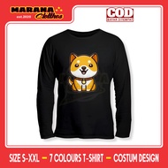 Doge Coin Long Sleeve T-Shirt Distro T-Shirt