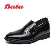 Bata รองเท้าผู้ชายยกรองเท้าหนังใส่ทำงานรองเท้าหนังทางการขนาด37-44สีดำ