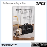 Pet Breathable Bag M Size ( 49cm x 28cm x 27cm ) Pet Breathable Foldable Travel Carrier Bag Pet Brea