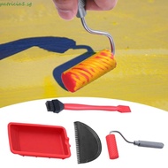 PATRICIA1 Painting Decorating Kit, Aluminum Handle Easy to Clean Silicone Paint Roller, Soft Silicon