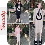 WIDE FORM LONG STRAIGHT GIRLFRIEND DRESS V593 GUANGZHOU MONGTOGHI WOOL HIGH QUALITY SMILE HAT WITH L