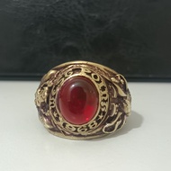 Westpoint 1968 American men's ring with red stone Size 21mm