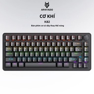 APAYADO K82 Bàn Phím Cơ Đa Năng 82 Phím Kết Nối Có Dây Đèn Nền Mát Full Phím Trao Đổi Nóng Cho Windo