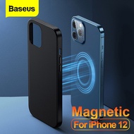 Baseus Magnetic Phone Case For Apple iPhone 12 Mini/iPhone 12/iPhone 12 Pro /iPhone 12 Pro Max Shockproof Leather Case Anti-fingerprint Back Cover Leather Cover Drop-proof Phone Cover Leather Shell Casing