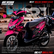 (COD) TERBARU Decal Sticker Honda Beat DELUXE STREET 2020 2021 2022 2023  Full body - Stiker Skotlet