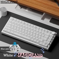 MAGICIANIP Mechanical Keyboard, AK820  Backlit Gaming Keyboard,  Silent With Knob Mechanical Keys Wi