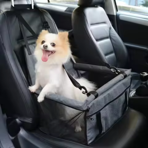 Universal Foldable Dog Car Hammock Seat Cover Waterproof Anti Scratch Pet Safety Harness Cat Carrier