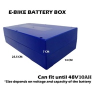 Battery Casing Battery Box Holder Kotak Bateri Blue For Lithium 12V 24V 36V 48V Battery Ebike Battery