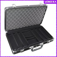 [Wenodxa] Chip Carry Case Chip Set Box Solid Portable Aluminum Alloy Box for Travel Household Dealer