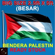 (BIG SIZE) Bendera Palestin 2.5 x 5 Feet Flag Palestine Country Besar Pole Flag