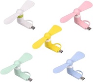 POPETPOP 5pcs USB Fan- Table Fan, Smartphone Fan, Portable Cooling Fan for Home Office Bedroom Table and Desktop (Random Color)