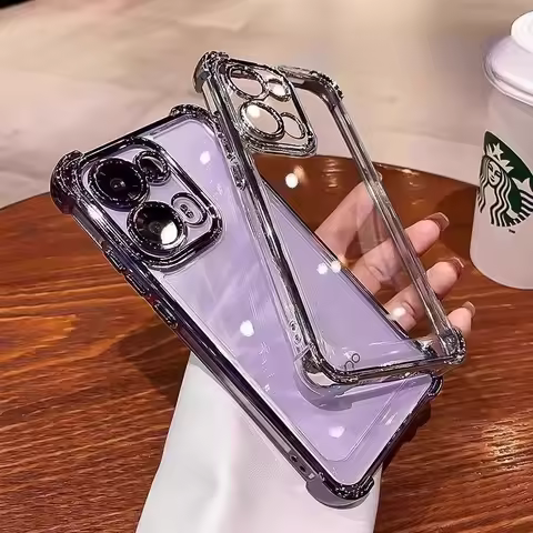 Luxury Clear Plating Case For Honor 400 Pro Magic 7Lite 50 Huawei P40 P30 Pro NOVA 9 cover Airbag Ar