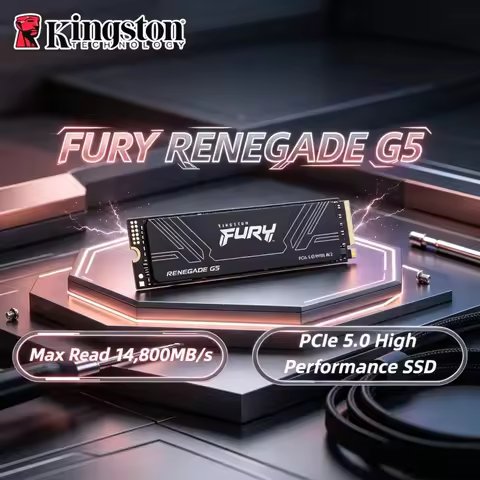 New Arrival Kingston FURY Renegade G5 PCIe5.0 M.2 2280 SSD 1TB 2TB 4TB 14800MB/s Hot 2026 For Conten