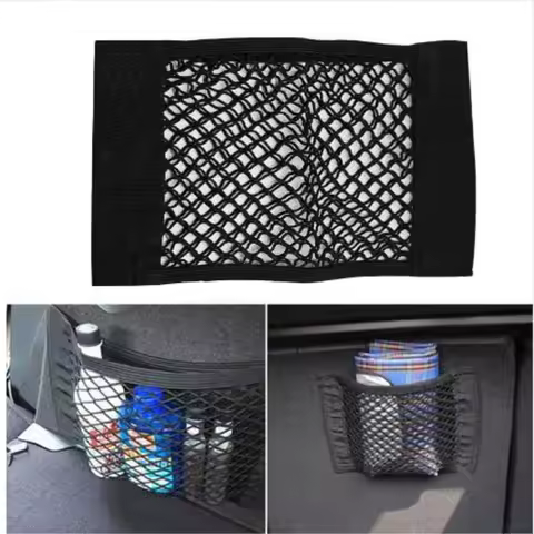 For Bmw E46 E90 E39 E60 E36 F10 F30 X3 X1 X5 E53 E70 Car Trunk Seat Back Elastic Storage Net Cargo O