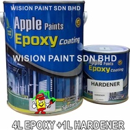5L ( 5 LITER ) APPLE EPOXY COATING FLOOR PAINT CAT EPOXY LANTAI / Heavy Duty Protection / CERAMIC TI