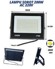 LAMPU SOROT LED 20W 30W 50W 100W 200W 300W 400W 500W IP66 WATERPROOF / LAMPU TAMAN LED FLOOD LIGHT /