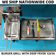 Burger grill with deep fryer 12X16