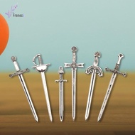 [freneci] Decorative Knight Sword Charms, Metal Pendants, Bookmark, Swords for Miniature Scenes, Orn