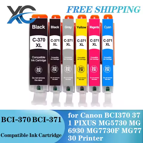 BCI-370 BCI-371 Compatible Ink Cartridge for Canon BCI370 371 PIXUS MG5730 MG6930 MG7730F MG7730 Pri