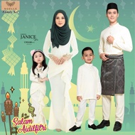 NOELLE Baju Raya Family Sedondon 2024 Baju Kurung Ibu Anak Baju Melayu Ayah Anak Baby JANICE PRO - C