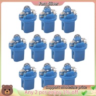 10Pcs LED Bulb Meter Dash B8-5D T5 Lamp with Holder Blue Tuning Auto Car Light