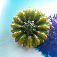 Vintage Jewelry 西洋古董飾品 MONET 琺瑯 雛菊 別針